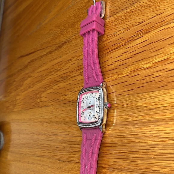 Judith Ripka Silicone Band Dual Time Watch - Picture 3 of 8